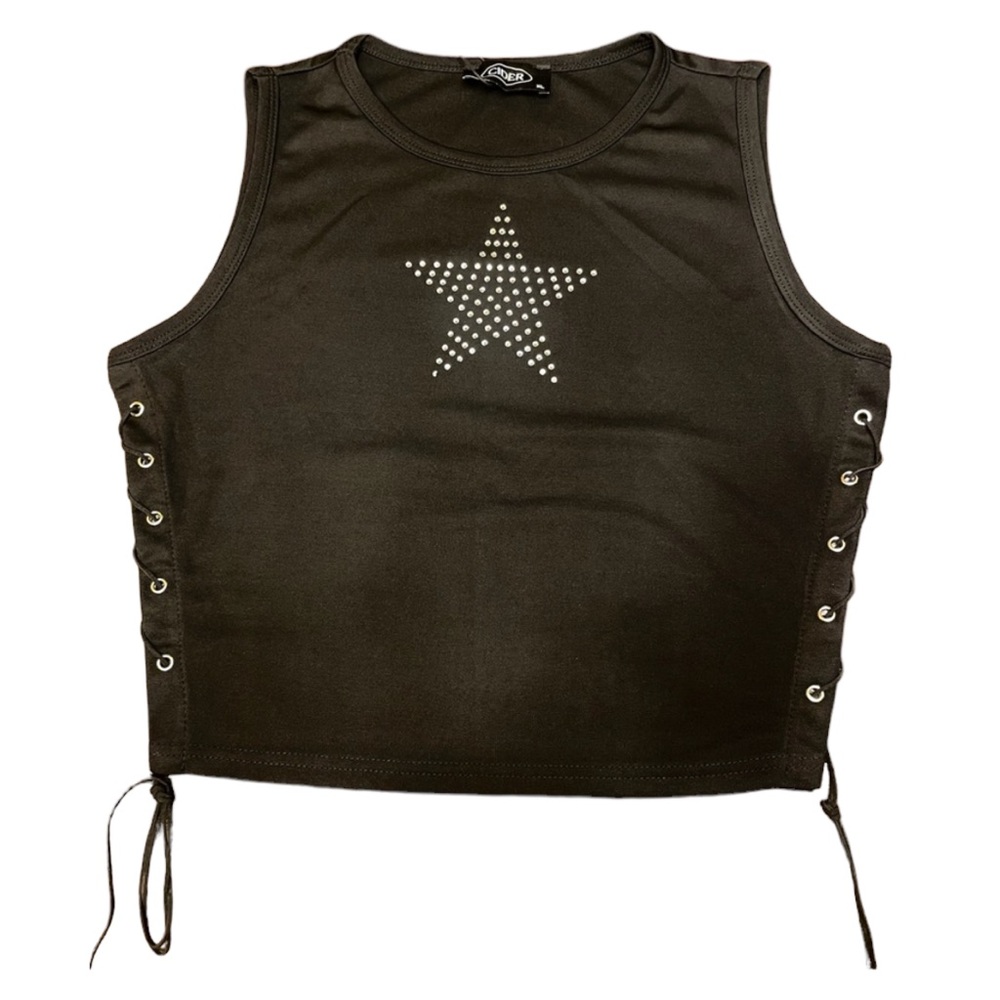 Star Rhinestone Crop Top